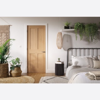 Oak Shaker 4 Panel Door